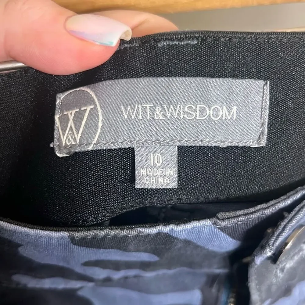 ✨Wit & Wisdom Blue Vintage Indigo Camo Sz 10 Mini Skirt✨